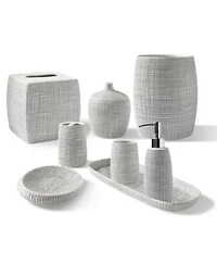 Cassadecor Cestino Embossed Porcelain Bath Accessories