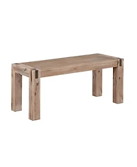 Woodstock Acacia Wood With Metal Inset 40" Bench