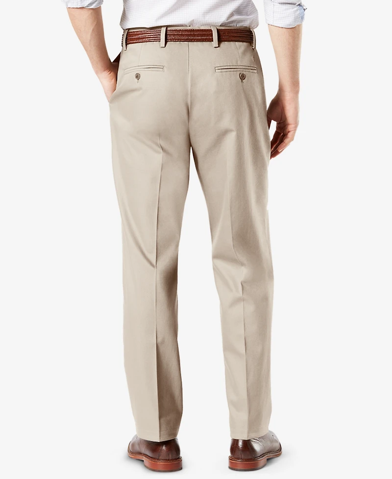Dockers Men's Signature Lux Cotton Classic Fit Creased Stretch Khaki Pants