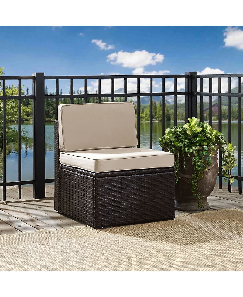 Palm Harbor Outdoor Wicker Corner Chair With Cushions