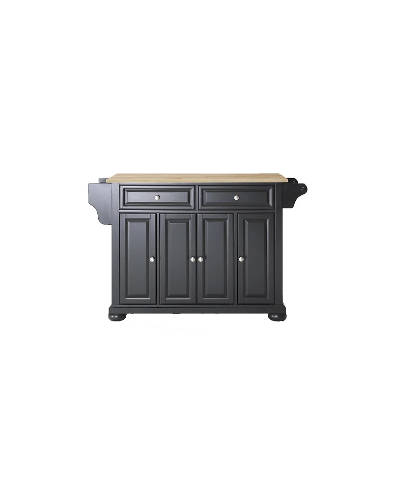 Alexandria Natural Wood Top Kitchen Island