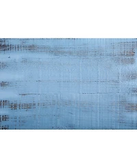 Country Cottage Coat Hook with Storage Cubbies, Blue Antique Finish