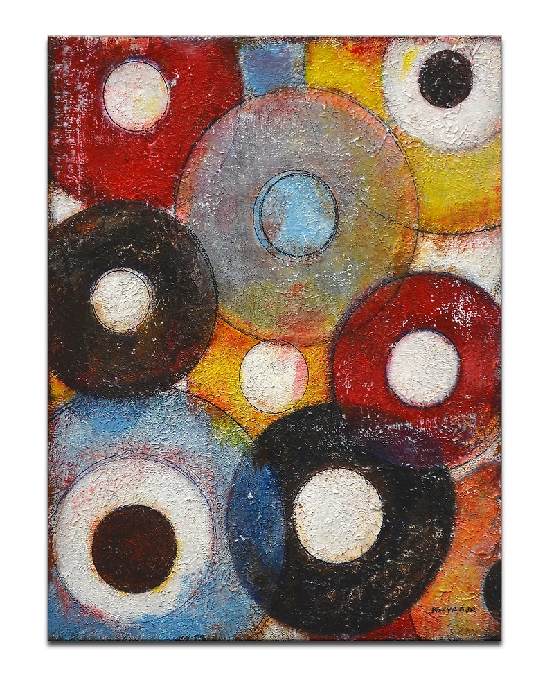 Ready2HangArt, 'Color Wheels Ii' Colorful Abstract Canvas Wall Art, 30x20"