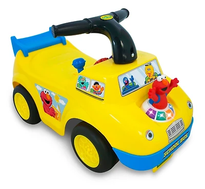 Kiddieland Sesame Street Elmo School Bus Light And Sound Activity Ride On