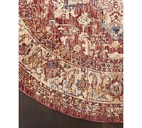 Mink Home Taza Heriz 5' Round Area Rug