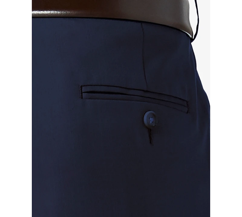 Haggar Men's Big & Tall Premium Comfort Stretch Classic-Fit Solid Pleated Dress Pants