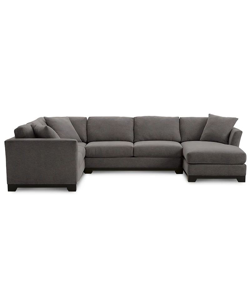 Elliot Ii 138" Fabric 3-Pc. Chaise Sectional, Created for Macy's