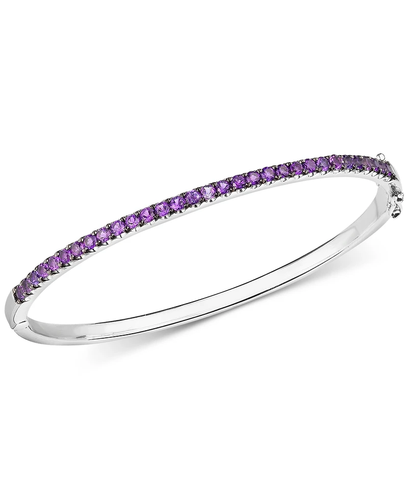 Amethyst Bangle Bracelet (1-1/10 ct. t.w.) in Sterling Silver