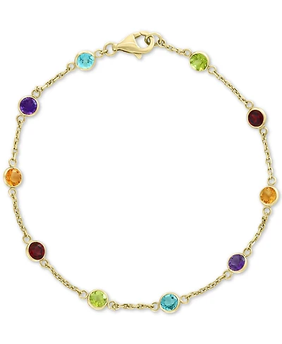 Effy Multi-Gemstone Link Bracelet (2-1/2 ct. t.w.) in 14k Gold. (Also available in 14k Rose Gold)