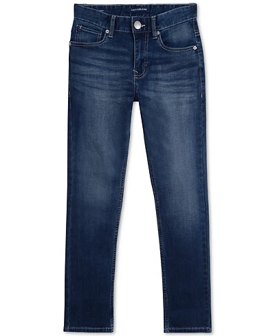 Calvin Klein Big Boys Slim-Fit Denim five-pocket Jeans