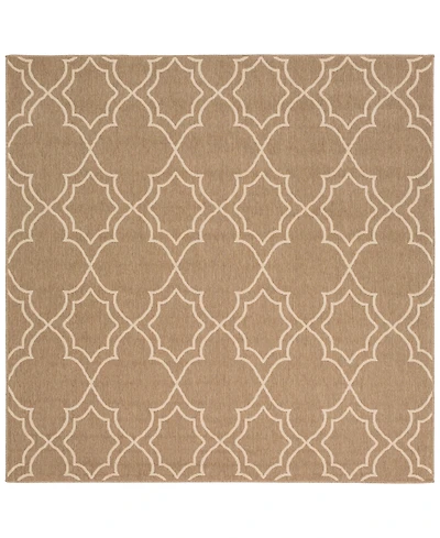 Livabliss Alfresco Alf-9587 Camel 7'3" Square Area Rug, Indoor/Outdoor