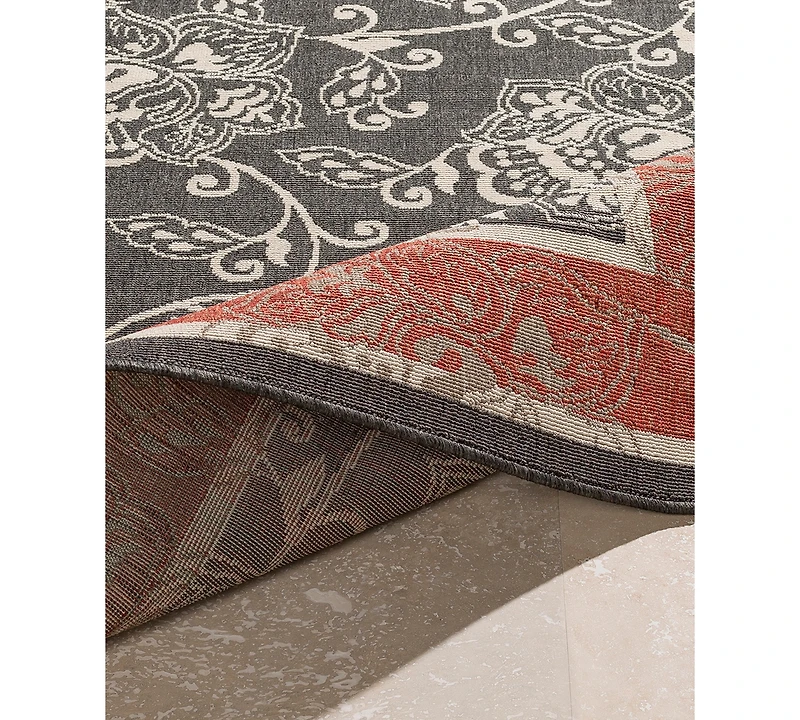 Livabliss Alfresco Alf-9592 Black 2'3" x 4'6" Area Rug, Indoor/Outdoor