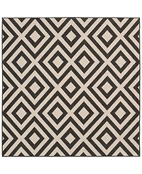 Livabliss Alfresco Alf-9639 Black 8'9" Square Area Rug, Indoor/Outdoor