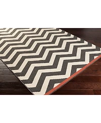 Closeout! Livabliss Alfresco Alf-9646 Black 8'9" Square Area Rug, Indoor/Outdoor