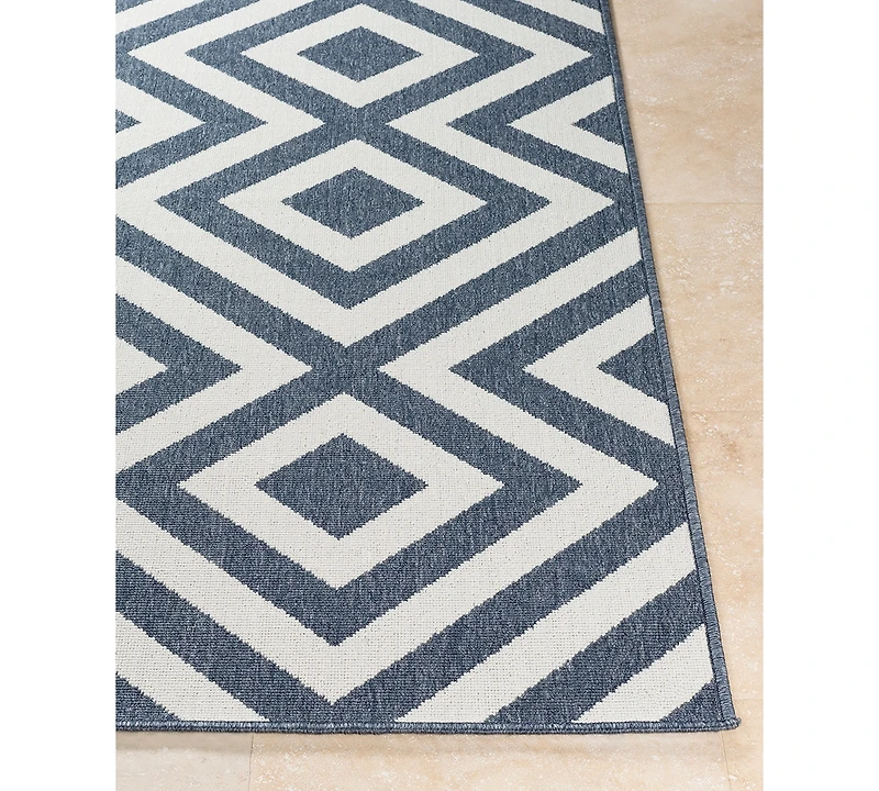 Livabliss Alfresco Alf-9657 Charcoal 2'3" x 11'9" Runner Area Rug, Indoor/Outdoor
