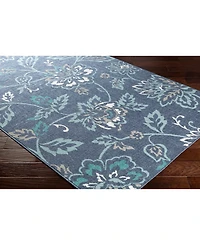 Livabliss Alfresco Alf-9673 Charcoal 8'9" Round Area Rug, Indoor/Outdoor