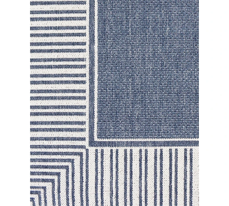 Livabliss Alfresco Alf-9682 Charcoal 5'3" Round Area Rug, Indoor/Outdoor