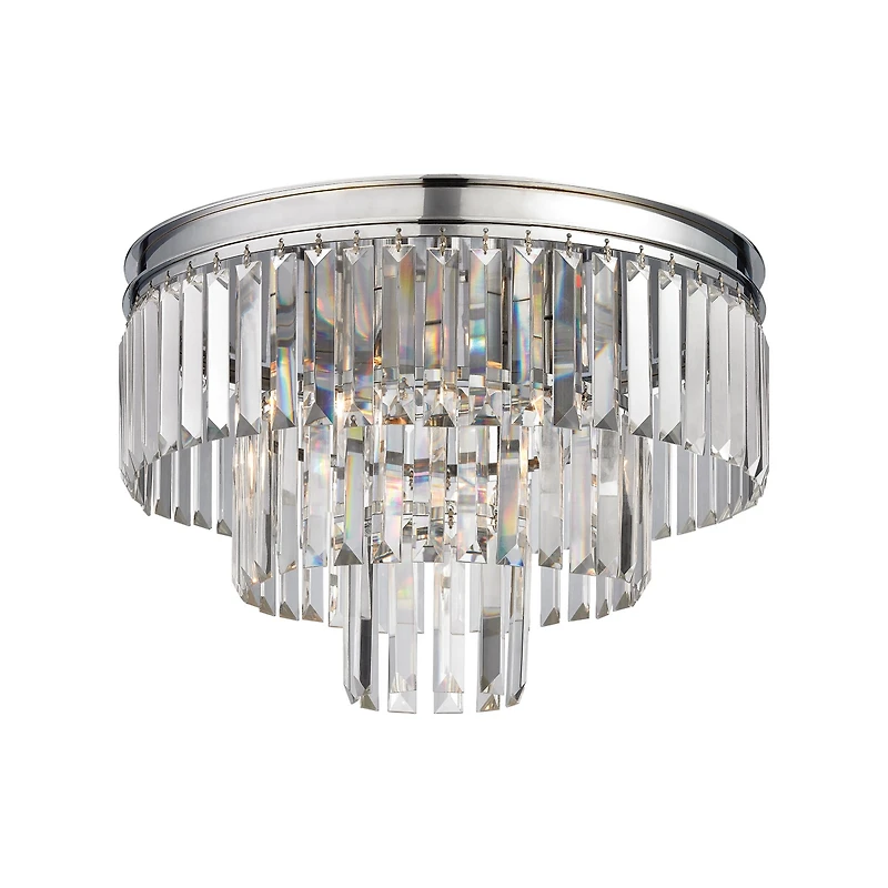 Palacial 3 Light Semi Flush in Polished Chrome
