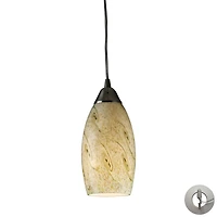 Galaxy 1-Light Pendant in and Satin Nickel Finish