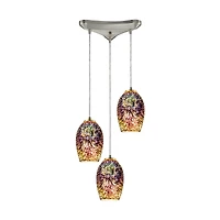 Illusions 3 Light Pendant in Satin Nickel