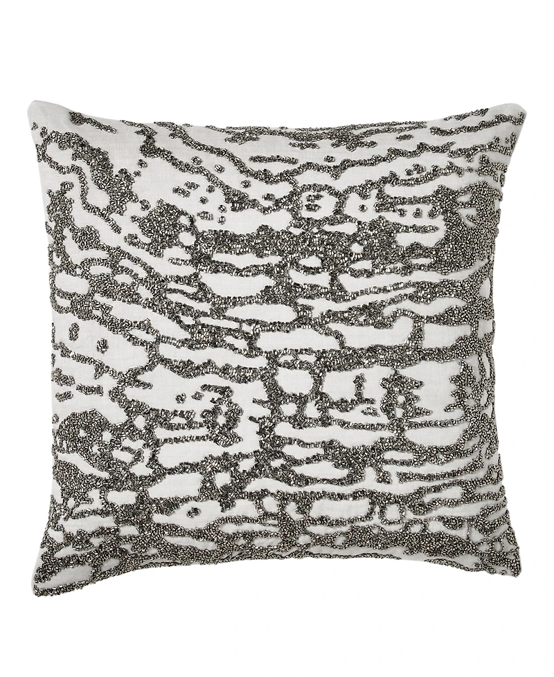 Donna Karan Home Luna Beaded Decorative Pillow, 16" x 16"