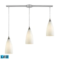 Vesta 3-Light Linear Pendant in Satin Nickel