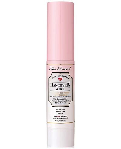 Too Faced Travel-Size Hangover 3-In-1 Replenishing Primer & Setting Spray, 30 ml
