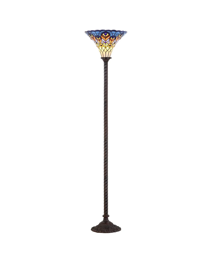 Jonathan Y Peacock Tiffany Torchiere Led Floor Lamp