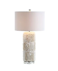 Jonathan Y Rosette Seashell, Resin, Crystal Led Table Lamp