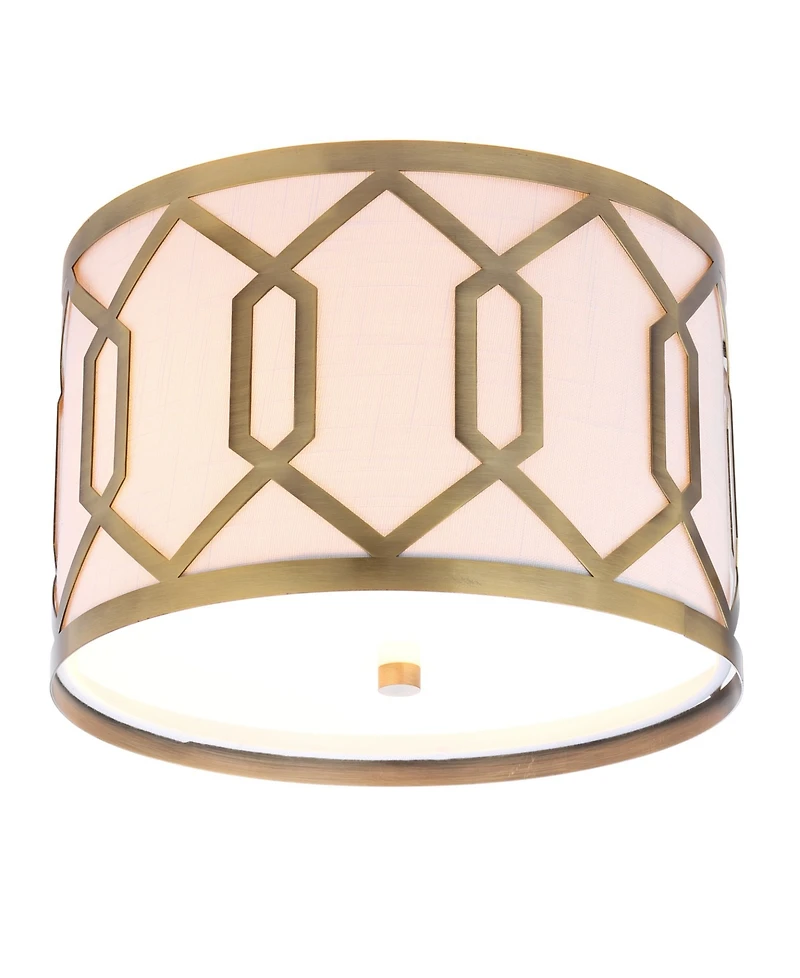 Jonathan Y Hex 2-Light Metal Led Flush Mount