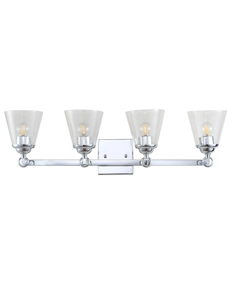 Jonathan Y Marion 4-Light Hurricane Metal, Glass Vanity Light