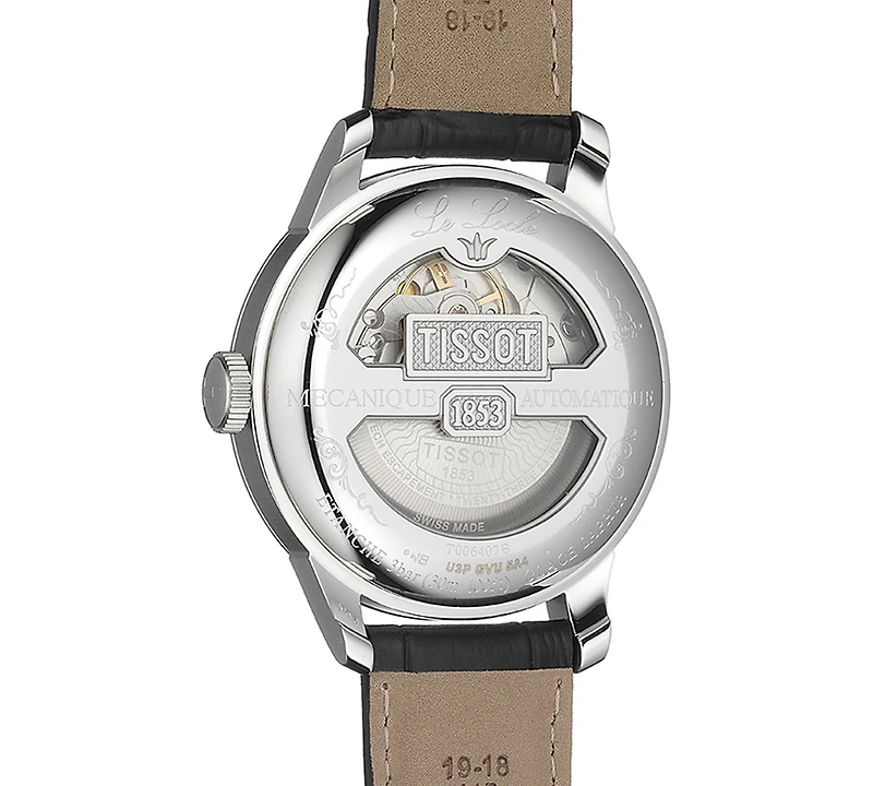Tissot Men's Swiss Automatic T-Classic Le Locle Powermatic 80 Black Leather Strap Watch 39.3mm