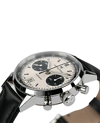 Hamilton Men's Swiss Automatic Chronograph Intra-Matic Black Leather Strap Watch 40mm