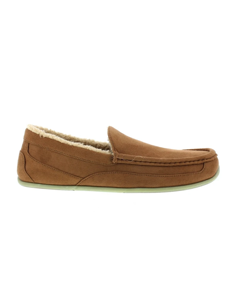 Slipperooz Men's Spun Indoor Outdoor S.u.p.r.o. Sock Cozy Moccasin Slipper