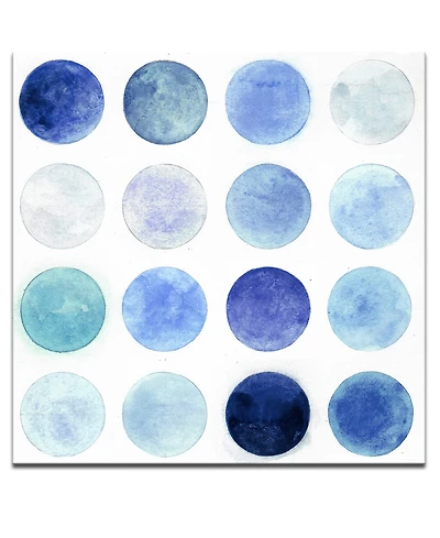 Ready2HangArt 'Blue Lunar I' Abstract Canvas Wall Art, 20x20"