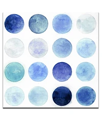 Ready2HangArt 'Blue Lunar I' Abstract Canvas Wall Art, 20x20"