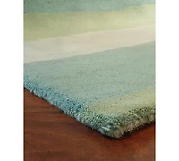 Liora Manne' Piazza 7281 Stripes Sea Breeze 2'3" x 8' Runner Area Rug