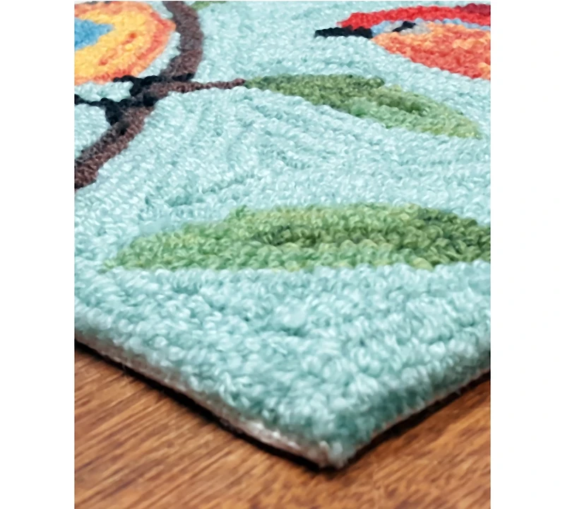 Liora Manne' Ravella 2270 Birds On Branches Blue 2' x 3' Indoor/Outdoor Area Rug