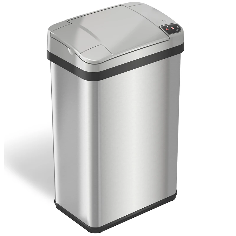 4 Gallon / 16 Liter Stainless Steel Sensor Bathroom Trash Can with Odor Filter