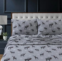 Tribeca Living Holiday Print Heavyweight Flannel Extra Deep Pocket Sheet Set