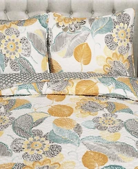 Lush Decor Lovely Leaf 3-Pc Set Quilt Set, King