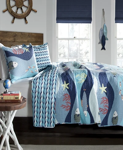 Lush Decor Sea Life 3-Pc Set Quilt Set, Full/Queen