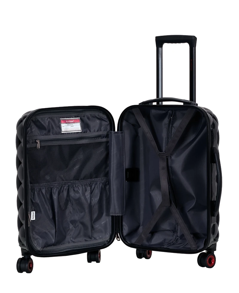 Rockland Quilt 3-Pc. Hardside Luggage Set