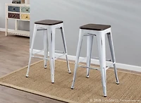 Lumisource Oregon Stackable Barstool Set of 2