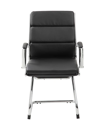 Boss Office Products Executive CaressoftPlus Guest Chair with Chrome Finish