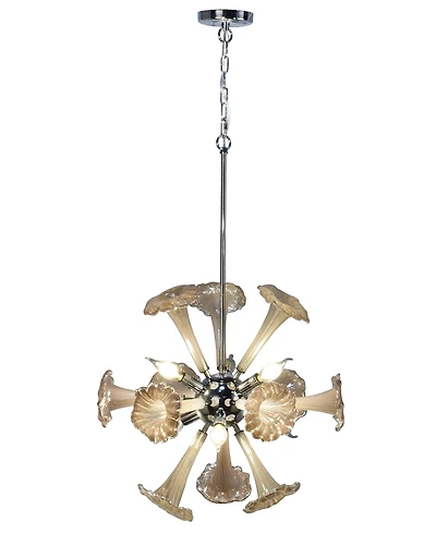 Dale Tiffany Yuri 22"W 6-Light Art Glass Chandelier