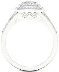 Diamond Cluster Ring (1/2 ct. t.w.) Sterling Silver