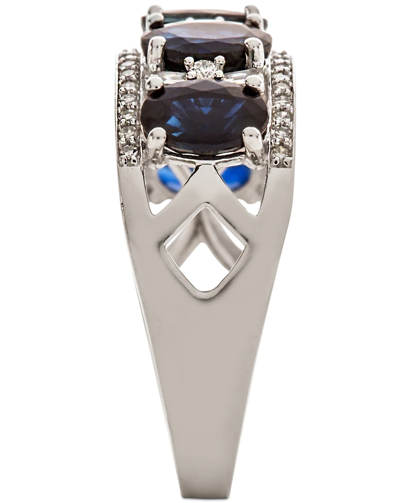 Sapphire (2-7/8 ct. t.w.) & Diamond (1/3 Ring 14k White Gold (Also Emerald, Tanzanite and Ruby)