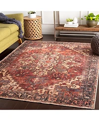 Livabliss Amelie Aml-2308 Rust Machine-Washable 5'3" x 7'3" Area Rug