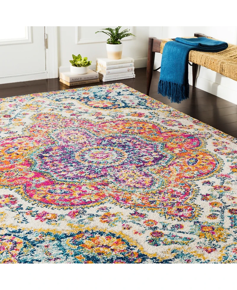Livabliss Elaziz Elz-2335 Bright Pink 2'7" x 7'6" Runner Area Rug
